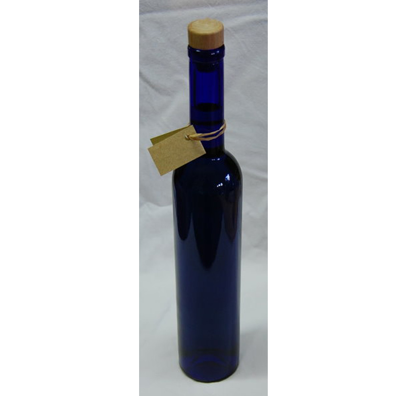 Geschenkflasche blau, rund 0,5l